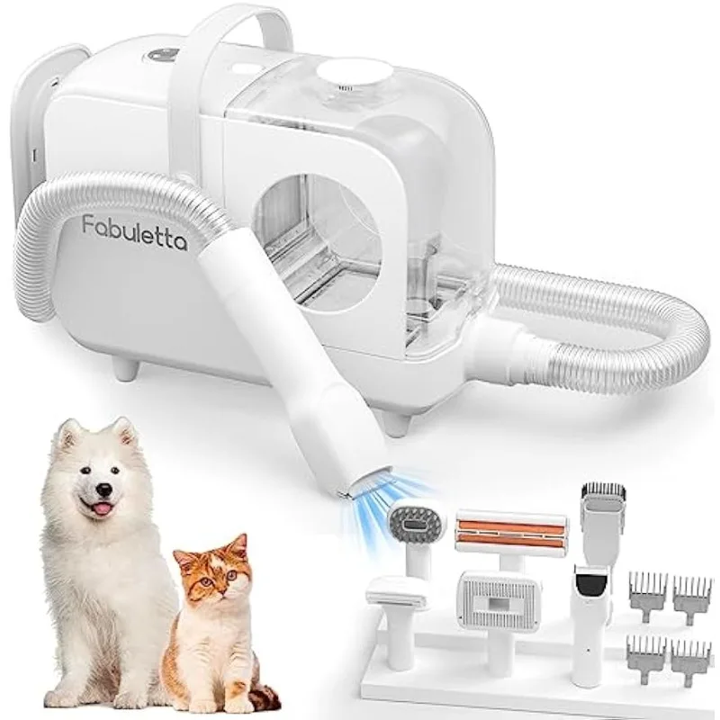 Fabuletta Dog Grooming Kit, 6-in-1 Professional Pet Grooming Vacuum Picks up 99% Pet Hair, 2.6L Hair Collection Cup for Trimming
Fabuletta Dog Grooming Kit, 6-in-1 Professional Pet Grooming Vacuum Picks up 99% Pet Hair, 2.6L Hair Collection Cup for Trimming