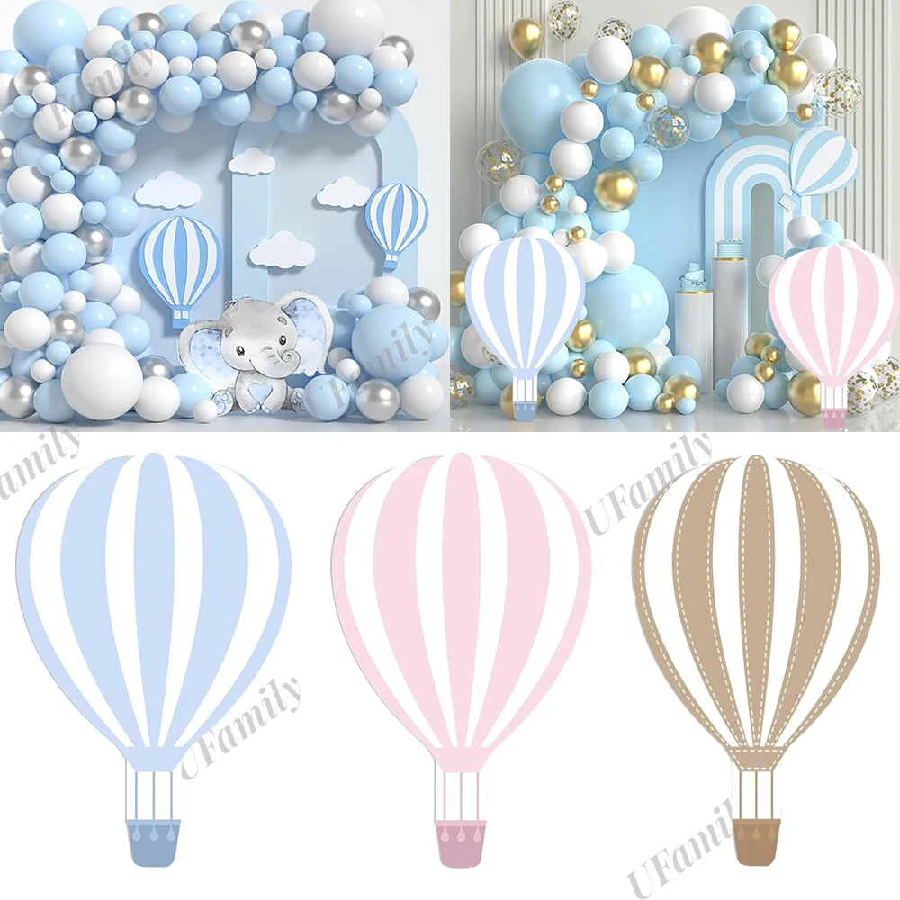 

18/24/36inch Hot Air Balloon Cutouts Baby Shower 1st Girl Birthday Paty Backdrops for Wedding Party Photo Props Cardboard Decor