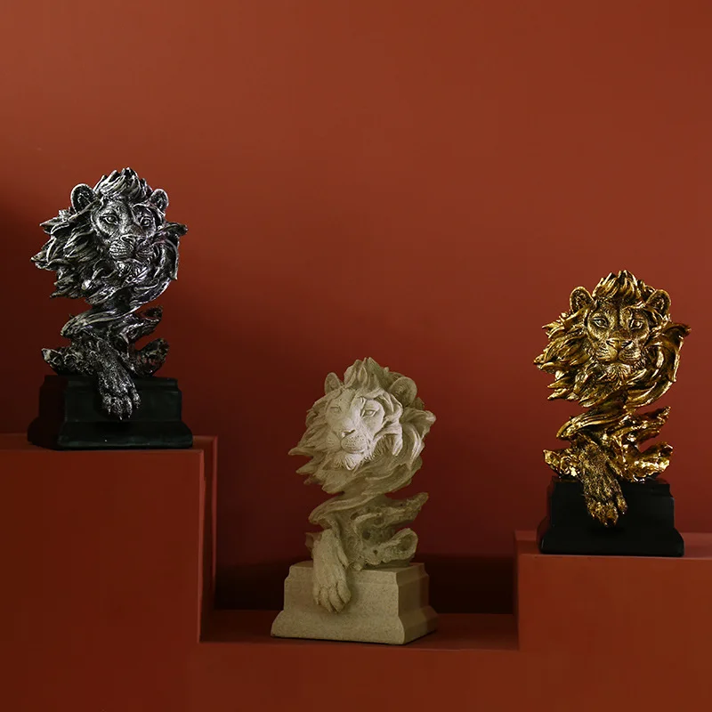 

Lion Statues for Decoration Lion Statue Nordic Resin Figurine/Sculpture Model Animal Abstract Nordic Decoration Home