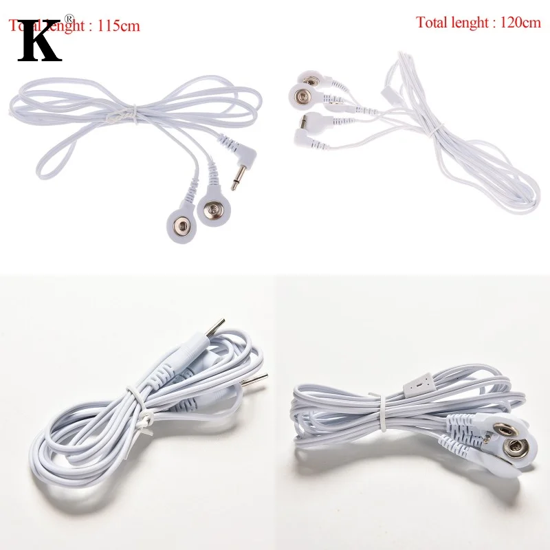 

Electrode Lead Wires Jack Dc Head 3.5Mm Snap Replacement Tens Unit Cables 2-way Massager accessories