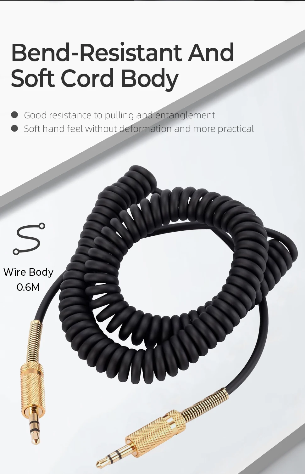 3.5mm Replacement Audio Spring Cable Relief Coiled Headphone Wire for Marshall MARSHALL Speaker Male Audio Connection Cable 3.5mm Replacement Audio Spring Cable Relief Coiled Headphone Wire for Marshall MARSHALL Speaker Male Audio Connection Cable