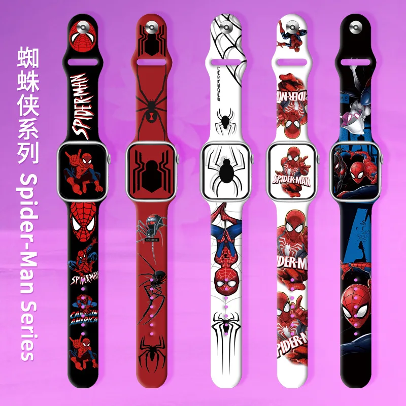 Spider-Man print strap For Apple Watch Strap Silicone for iWatch 6 5 4 3 2SE Replacement watch band 38mm 41mm 44mm 45mm gifts
Spider-Man print strap For Apple Watch Strap Silicone for iWatch 6 5 4 3 2SE Replacement watch band 38mm 41mm 44mm 45mm gifts