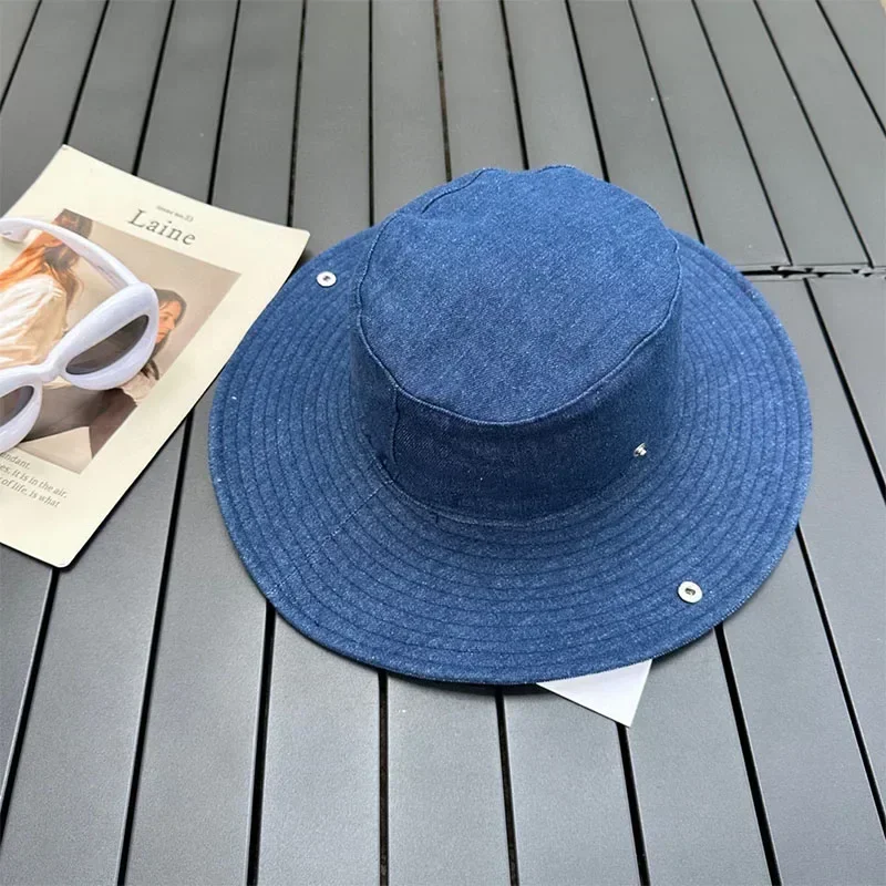 Denim Bucket Hat Fashion Embroidery Letter Summer Big Brim Fisherman Hat Women's Retro Casual Outdoor Sunshade Hat YF1008
Denim Bucket Hat Fashion Embroidery Letter Summer Big Brim Fisherman Hat Women's Retro Casual Outdoor Sunshade Hat YF1008