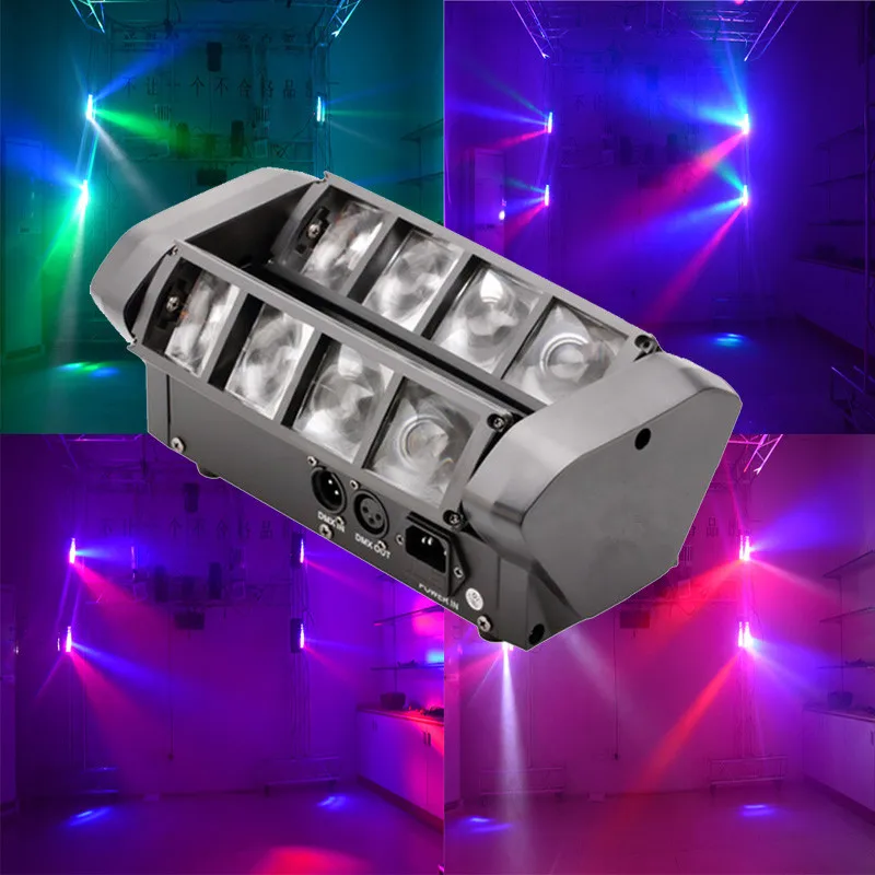 Миниатюрный светодиодный светильник в виде паука, 8X10W RGBW, движущисветильник головной Луч, 8 глаз, подвисветильник головка, освещение для бара, ночного клуба
Миниатюрный светодиодный светильник в виде паука, 8X10W RGBW, движущисветильник головной Луч, 8 глаз, подвисветильник головка, освещение для бара, ночного клуба