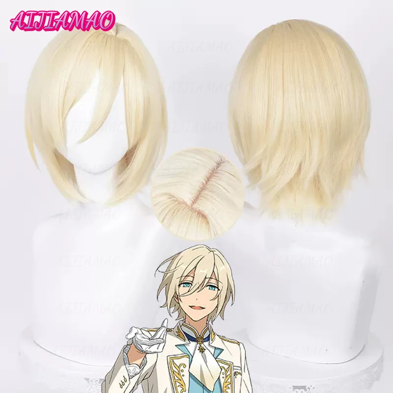 New Tenshouin Eichi Cosplay Wig Game ES Ensemble Stars Short Milk Golden Wig Heat Resistant Hair Fake Scalp Wigs + Wig Cap
New Tenshouin Eichi Cosplay Wig Game ES Ensemble Stars Short Milk Golden Wig Heat Resistant Hair Fake Scalp Wigs + Wig Cap
