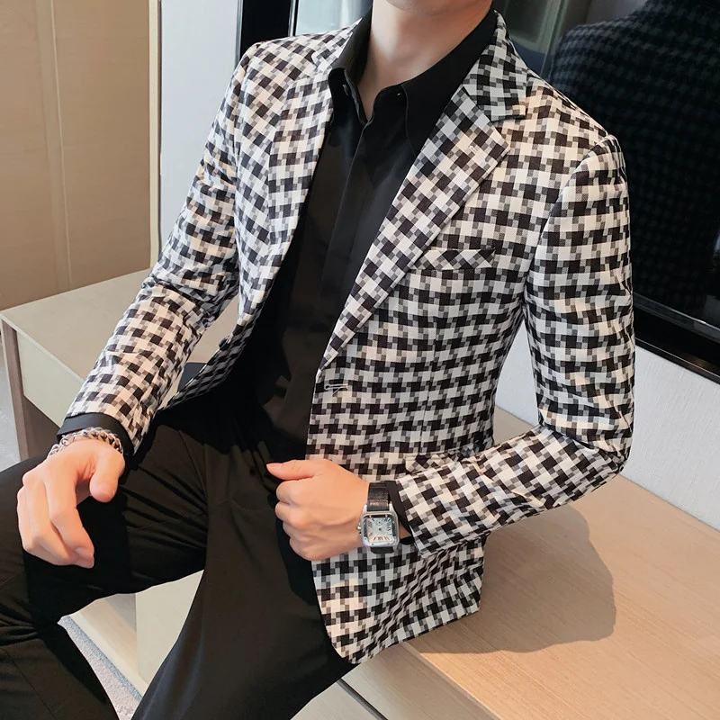2023 British Style Men Casual Blazer Business Slim Fit Plaid Suit Coat Male Formal Single Buckle Jacket 4XL
2023 British Style Men Casual Blazer Business Slim Fit Plaid Suit Coat Male Formal Single Buckle Jacket 4XL
