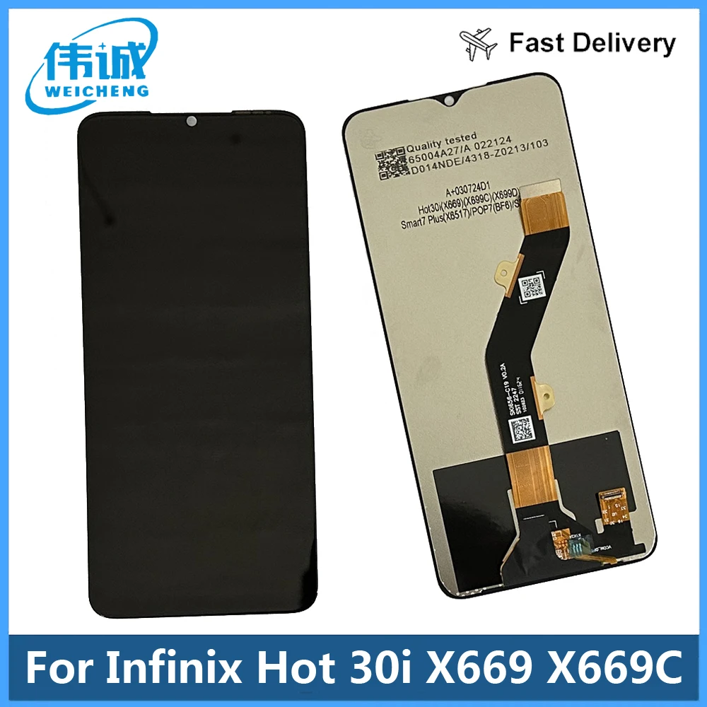 

6.56" Tested For Infinix Hot 30i X669 X669C Hot30i NFC X669D LCD Display Touch Screen Digitizer Assembly With Sensor LCD Parts