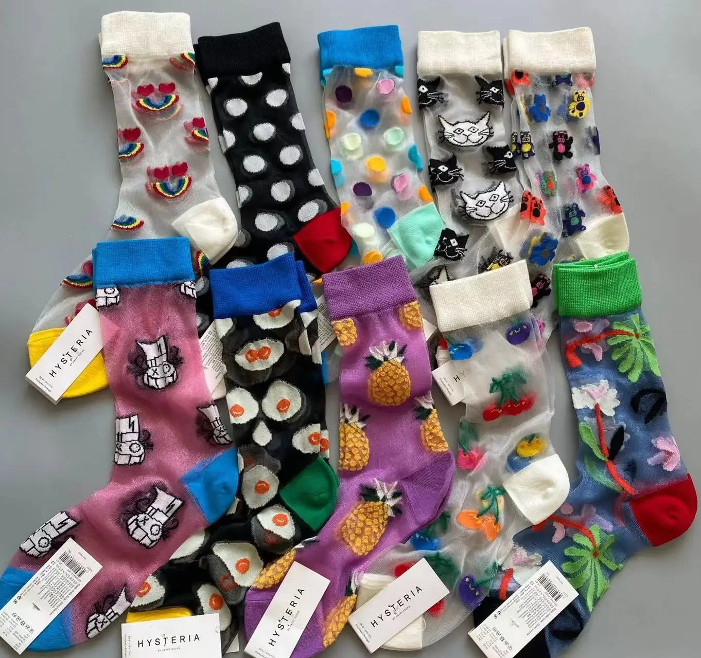 NEW Happy Socks Crystal Silk Women's Mid-tube Socks Summer Cute Transparent Anti-hook Silk Glass Socks
NEW Happy Socks Crystal Silk Women's Mid-tube Socks Summer Cute Transparent Anti-hook Silk Glass Socks