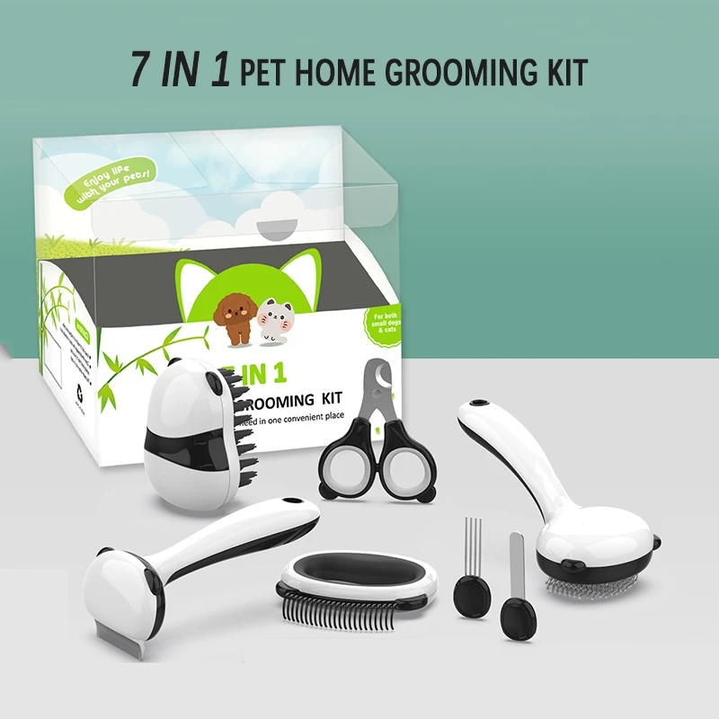 7 in 1 Pet Home Grooming Kit Cat Dog Animal Care Comb Nail Clipper for Puppy Kitten Care Grooming Tool Kit
7 in 1 Pet Home Grooming Kit Cat Dog Animal Care Comb Nail Clipper for Puppy Kitten Care Grooming Tool Kit