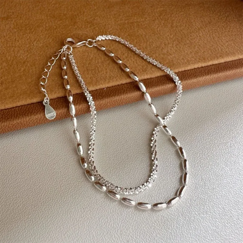 S925 Sterling Silver Full Star Rice Double-Layer Bracelet Minimalist Style Everything Niche Design Jewelry Boudoir Gift
S925 Sterling Silver Full Star Rice Double-Layer Bracelet Minimalist Style Everything Niche Design Jewelry Boudoir Gift