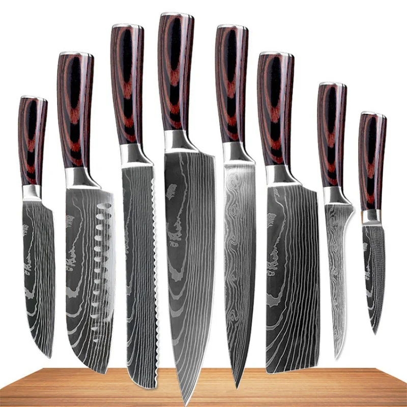 

Fish Fillet Kitchen Knives Set Forged Santoku Kiritsuke Knife Meat Cutting Cleaver Sushi Sashimi Raw Slicing Chef Knife