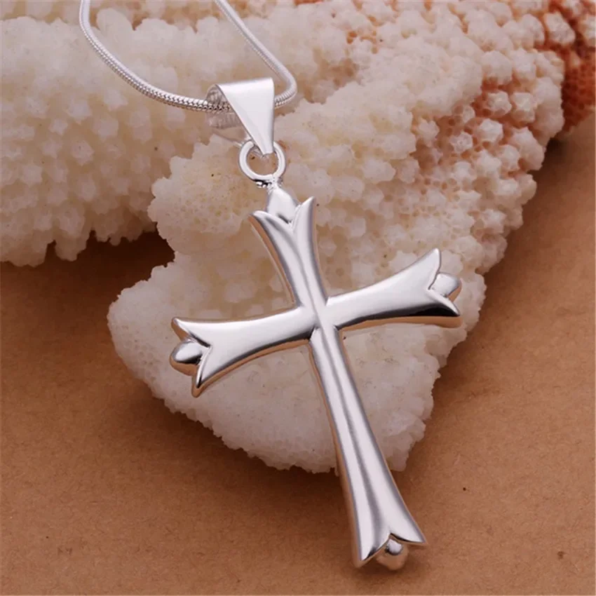 Wholesale CUTE Wedding Party Women Lady Silver Color Necklace Charms Chain Simple Fashion Women Cross Necklace
Wholesale CUTE Wedding Party Women Lady Silver Color Necklace Charms Chain Simple Fashion Women Cross Necklace