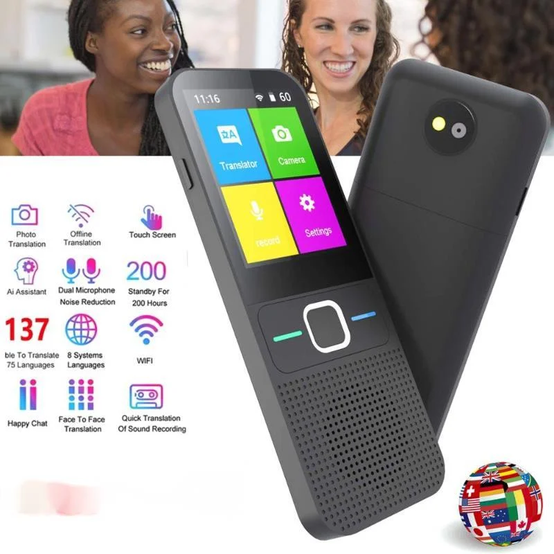 

T10 Offline Voice Translator Smart Portable 137 Languages Real Time Translator Without Internet Inter-Translation Machine Sale