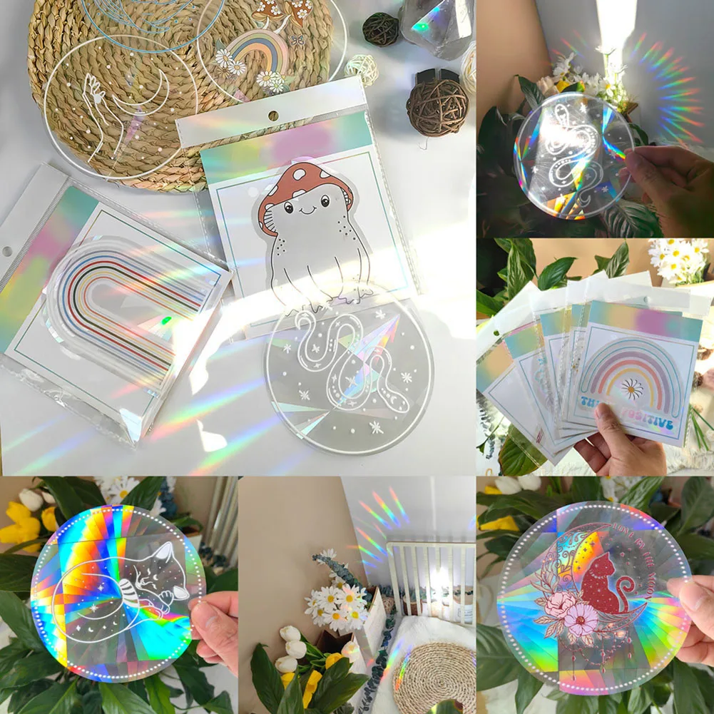 10PCS Sun Catcher Glass Stickers Self-Adhesive Light Catcher Rainbow Prisms Glass Sticker Sunlight Decal PVC Film Home Decor
10PCS Sun Catcher Glass Stickers Self-Adhesive Light Catcher Rainbow Prisms Glass Sticker Sunlight Decal PVC Film Home Decor