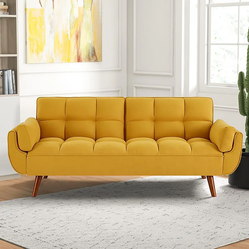 Comfort Linen Futon Sofa Salon, Adjustable Backrest Convertible Sleeper Couch With Tapered Wood Legs, Green Patio Furniture
Comfort Linen Futon Sofa Salon, Adjustable Backrest Convertible Sleeper Couch With Tapered Wood Legs, Green Patio Furniture