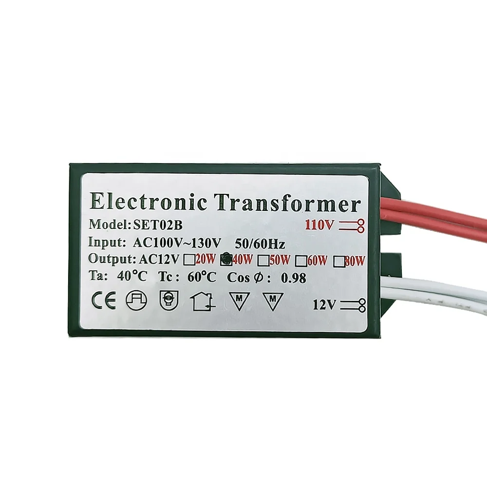 110V Electronic Transformer 40W AC110V-130V to AC 12V Power Supply For G4 Halogen Crystal Lamp Beads Quartz Chandelier
110V Electronic Transformer 40W AC110V-130V to AC 12V Power Supply For G4 Halogen Crystal Lamp Beads Quartz Chandelier
