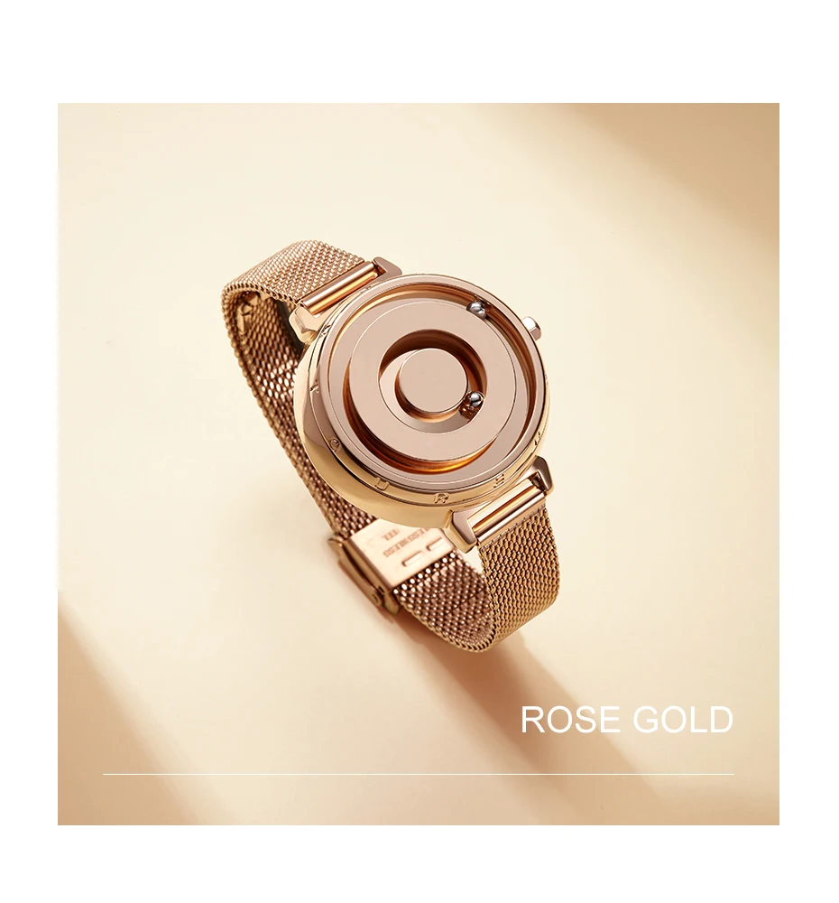 Eutour New Original Magnetic Rosegold Trend Women's Watch Female Student Quartz Minimalist Plant Fashion Stainless Steel Belt Eutour New Original Magnetic Rosegold Trend Women's Watch Female Student Quartz Minimalist Plant Fashion Stainless Steel Belt
