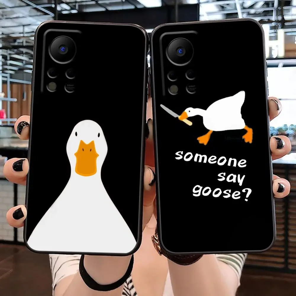 

Cartoon Duck Goose Game Phone Case For Infinix TECNO SPARK 8 7 6 Air 5 HOT 30 30I 20 20I 20S 12 12I 11 11S 10 10I 10S Case Funda