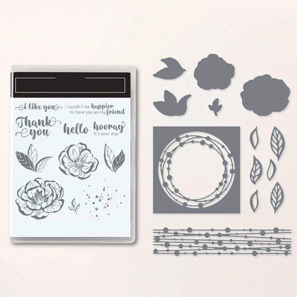 Flowers 2023-2024 Metal Cutting Dies Sets and Clear Stamps for DIY Scrapbooking Card Crafts Making Photo Album Decor
Flowers 2023-2024 Metal Cutting Dies Sets and Clear Stamps for DIY Scrapbooking Card Crafts Making Photo Album Decor