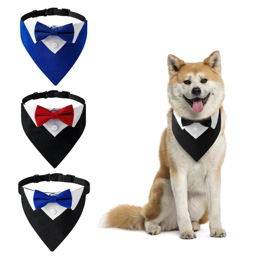 New Bowknot Dog Tie British Wedding Suit Pet Gentleman Scarf Bow Triangle Towel Adjustable Formal Tie Pet Decoration Accessories
New Bowknot Dog Tie British Wedding Suit Pet Gentleman Scarf Bow Triangle Towel Adjustable Formal Tie Pet Decoration Accessories