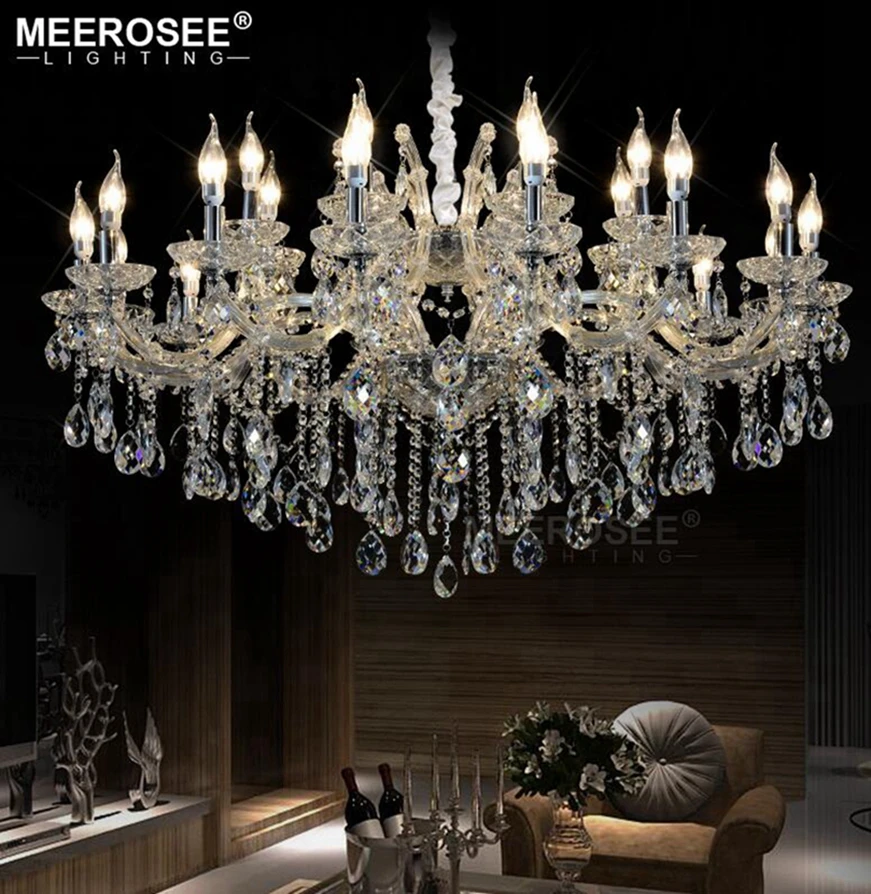 

Meerosee Luxurious Crystal Chandelier Light Fixture for Foyer Restaurant Project Maria Theresa Pendant Lamp Indoor Lighting