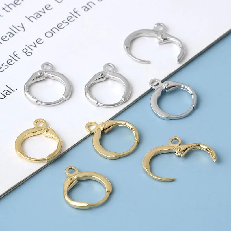 20Pcs Brass Gold Plated Round Lever Back EarWires Earring Hook Hoop Connectors For DIY Earrings Jewelry Making Accessories
20Pcs Brass Gold Plated Round Lever Back EarWires Earring Hook Hoop Connectors For DIY Earrings Jewelry Making Accessories