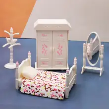 

Dollhouse Fake Home Set Trendy Compact No Deformation for Gathering Mini Bedroom Furniture Toy Dollhouse Wardrobe Model