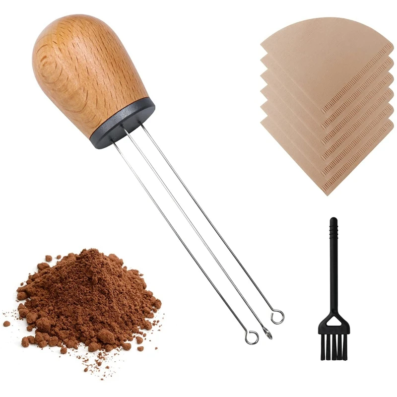 Coffee Stirrer Needle,Whisk Wood Handle Pin Distributor For Tamper Stirring Distribution With Filter Paper,Cleaningbrush
Coffee Stirrer Needle,Whisk Wood Handle Pin Distributor For Tamper Stirring Distribution With Filter Paper,Cleaningbrush