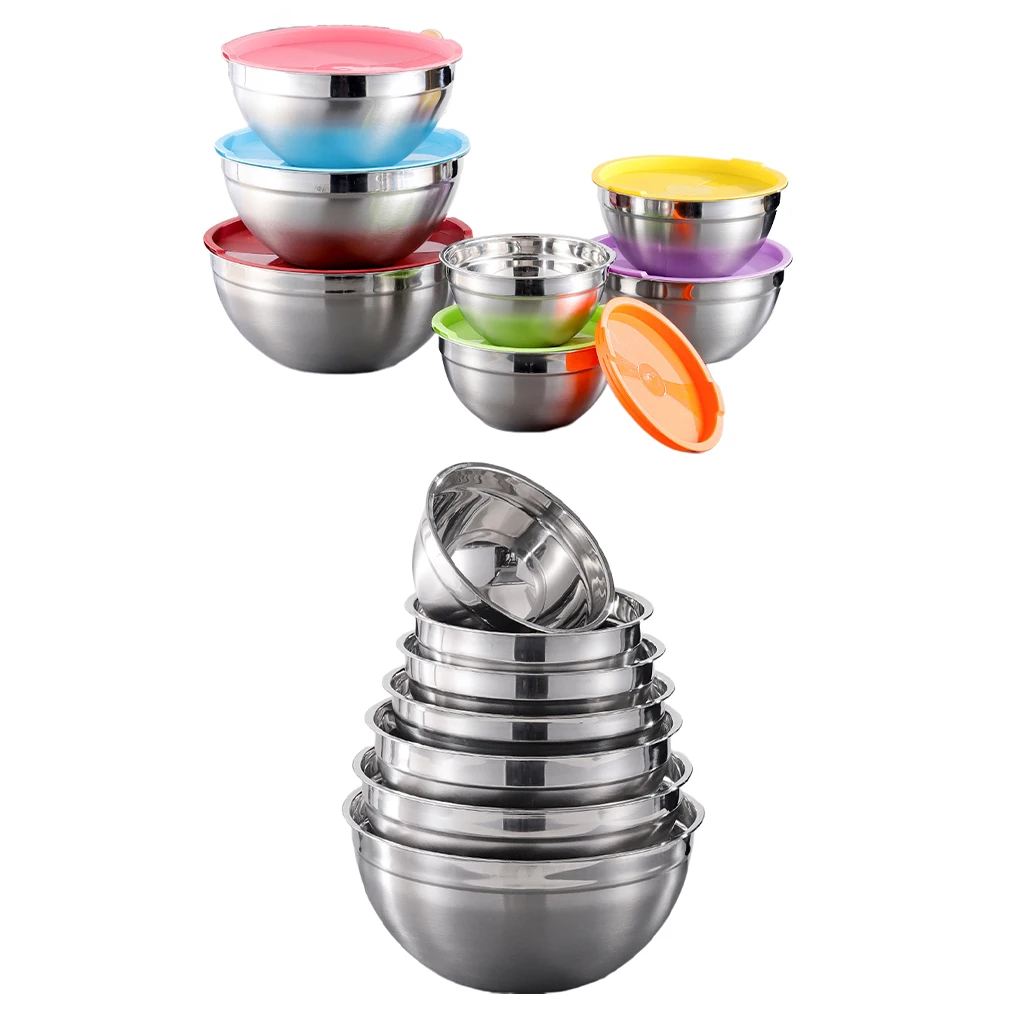 7X Mixing Bowls Nesting Salad Bowl Set Mirror Finish Rice Snack Cereal Basin Space Saving Home Kitchen Cooking
7X Mixing Bowls Nesting Salad Bowl Set Mirror Finish Rice Snack Cereal Basin Space Saving Home Kitchen Cooking