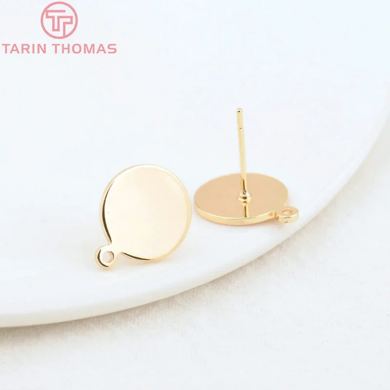 (3970)10PCS 10MM 12MM Hole 1MM 24K Gold Color Brass Round Stud Earrings High Quality Jewelry Making Findings Accessories
(3970)10PCS 10MM 12MM Hole 1MM 24K Gold Color Brass Round Stud Earrings High Quality Jewelry Making Findings Accessories