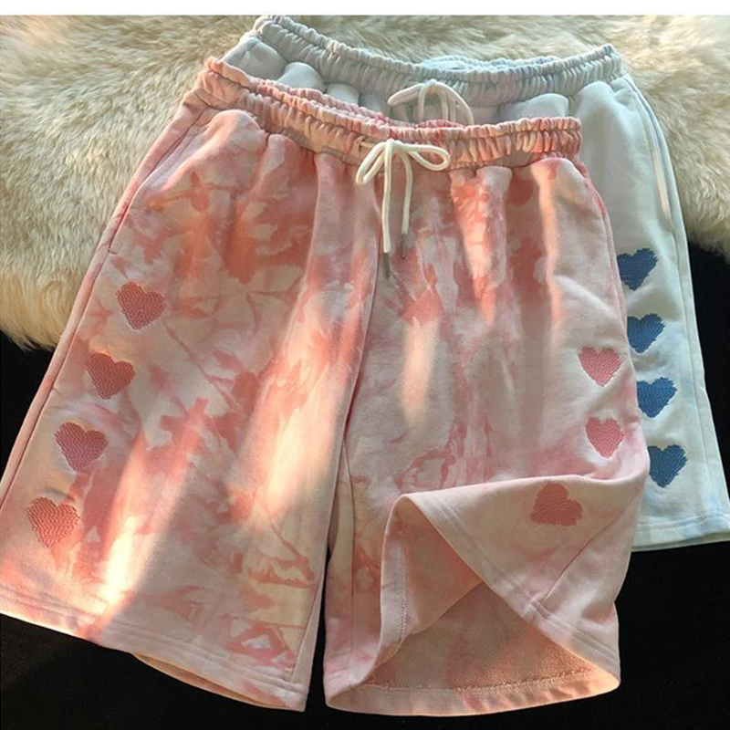 2023 Summer Shorts Women Casual Tie Dye Heart Embroidery High Waist Harajuku Short Loose Bottoms Plus Size Streetwear Ropa Mujer
2023 Summer Shorts Women Casual Tie Dye Heart Embroidery High Waist Harajuku Short Loose Bottoms Plus Size Streetwear Ropa Mujer