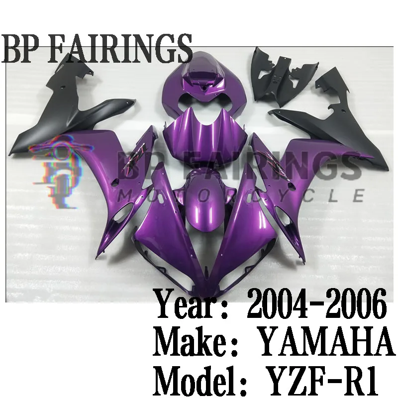 

for Yamaha YZF R1 2004 2005 2006 Motorcycle Bodywork Set Injection ABS Plastics Full Fairings Kit Mold Purple Black