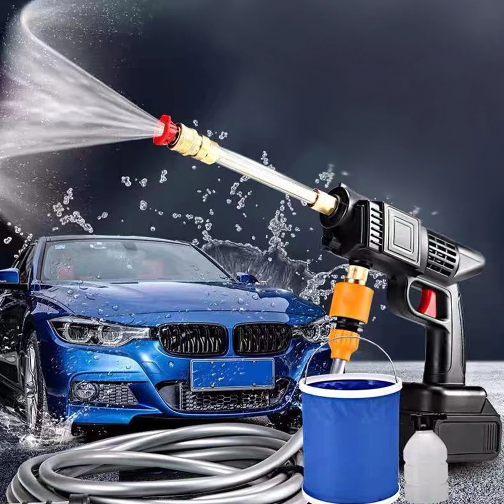 Wireless High Pressure Car Washing Gun 35Bar Pressure Washer Gun 20000mAh 2 Nozzle Foam Sprayer Water Gun Car Wash Cleaning Tool
Wireless High Pressure Car Washing Gun 35Bar Pressure Washer Gun 20000mAh 2 Nozzle Foam Sprayer Water Gun Car Wash Cleaning Tool