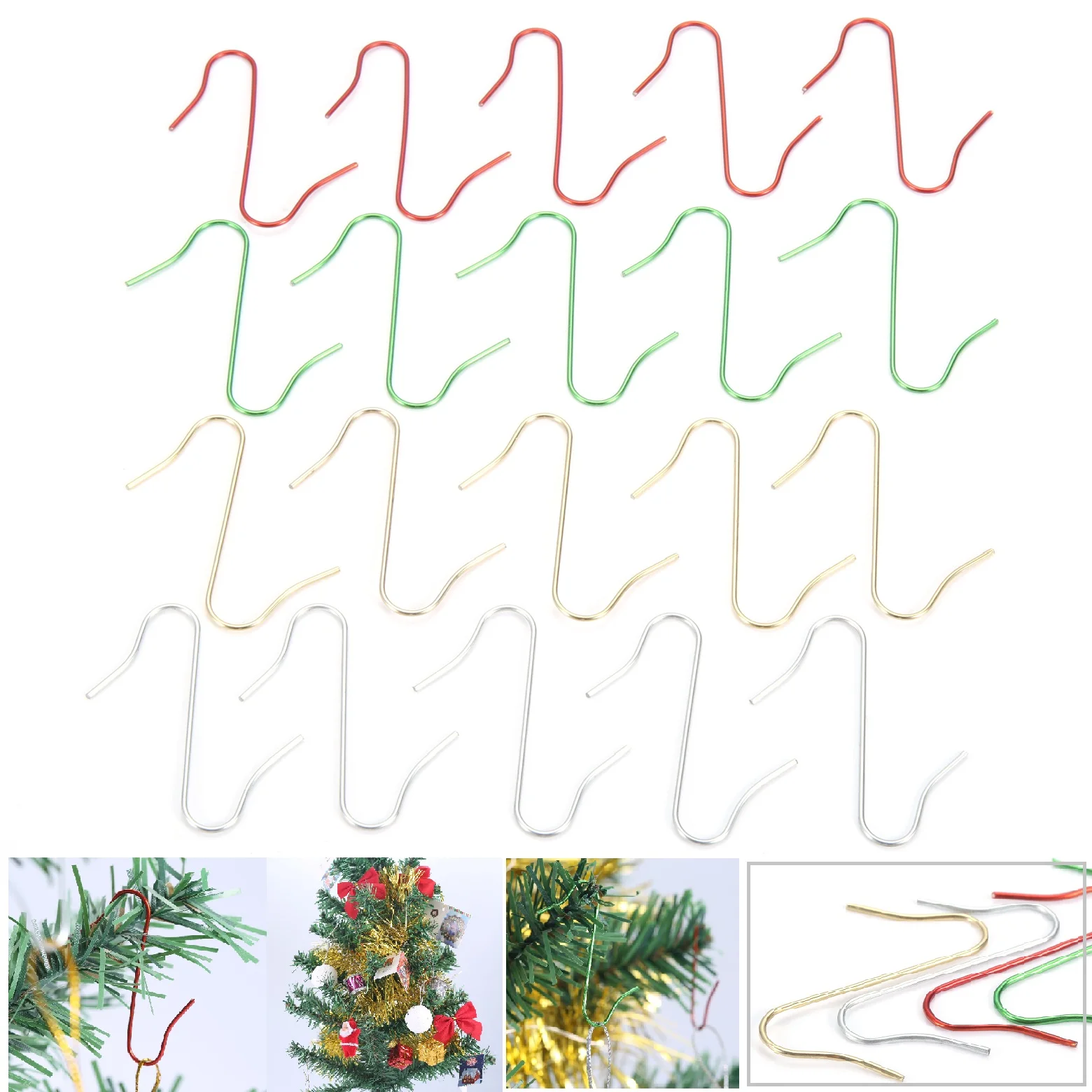 100Pcs Metal S-shaped Ornament Hooks Swirl Hanger for Holiday Home Party Christmas Tree Ribbons Gifts Decoration Hanging Hooks
100Pcs Metal S-shaped Ornament Hooks Swirl Hanger for Holiday Home Party Christmas Tree Ribbons Gifts Decoration Hanging Hooks