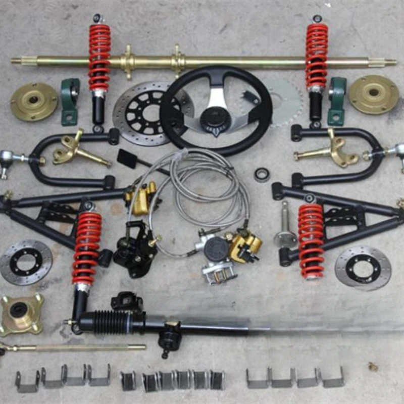 Modified four-wheel double go-kart accessories DIY electric vehicle front and rear suspension foot brake steering shock
Modified four-wheel double go-kart accessories DIY electric vehicle front and rear suspension foot brake steering shock