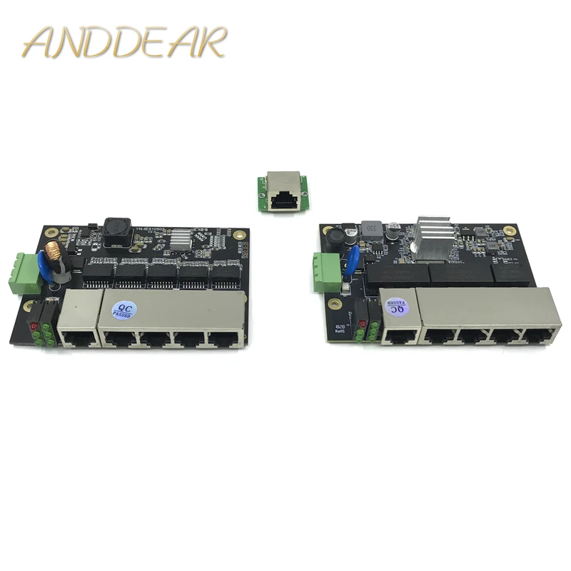

5 10/100/1000M DC 9V 12v 24V 36VPorts Industrial Ethernet Switch Module Unmanaged 100/1000mbps Ports OEM board Auto-sensing