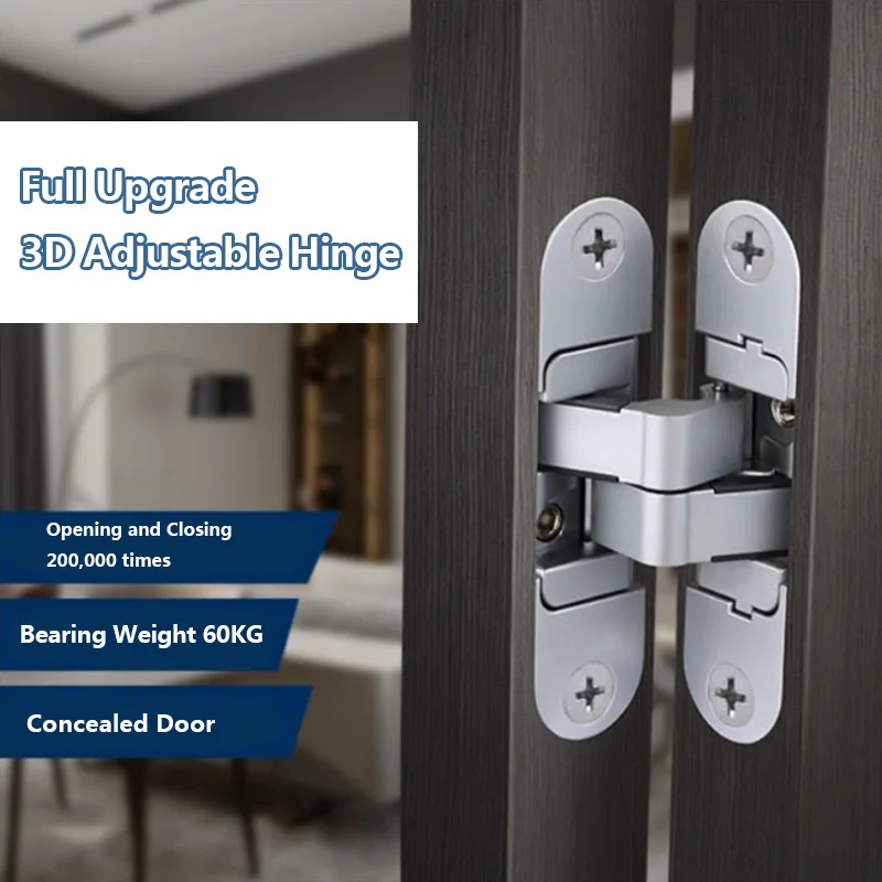 2Pcs Three-dimensional Invisible Door Hinges Wooden Door Folding Blind Doors Cross 180° Inside and Outside Open Hidden Hinges
2Pcs Three-dimensional Invisible Door Hinges Wooden Door Folding Blind Doors Cross 180° Inside and Outside Open Hidden Hinges