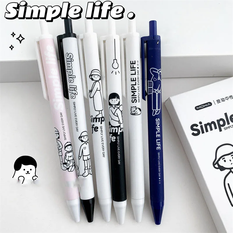 6pcs Black Ink 0.5mm Simple Manual Gel Pen for Writing Student Stationery School Supplies Journal
6pcs Black Ink 0.5mm Simple Manual Gel Pen for Writing Student Stationery School Supplies Journal