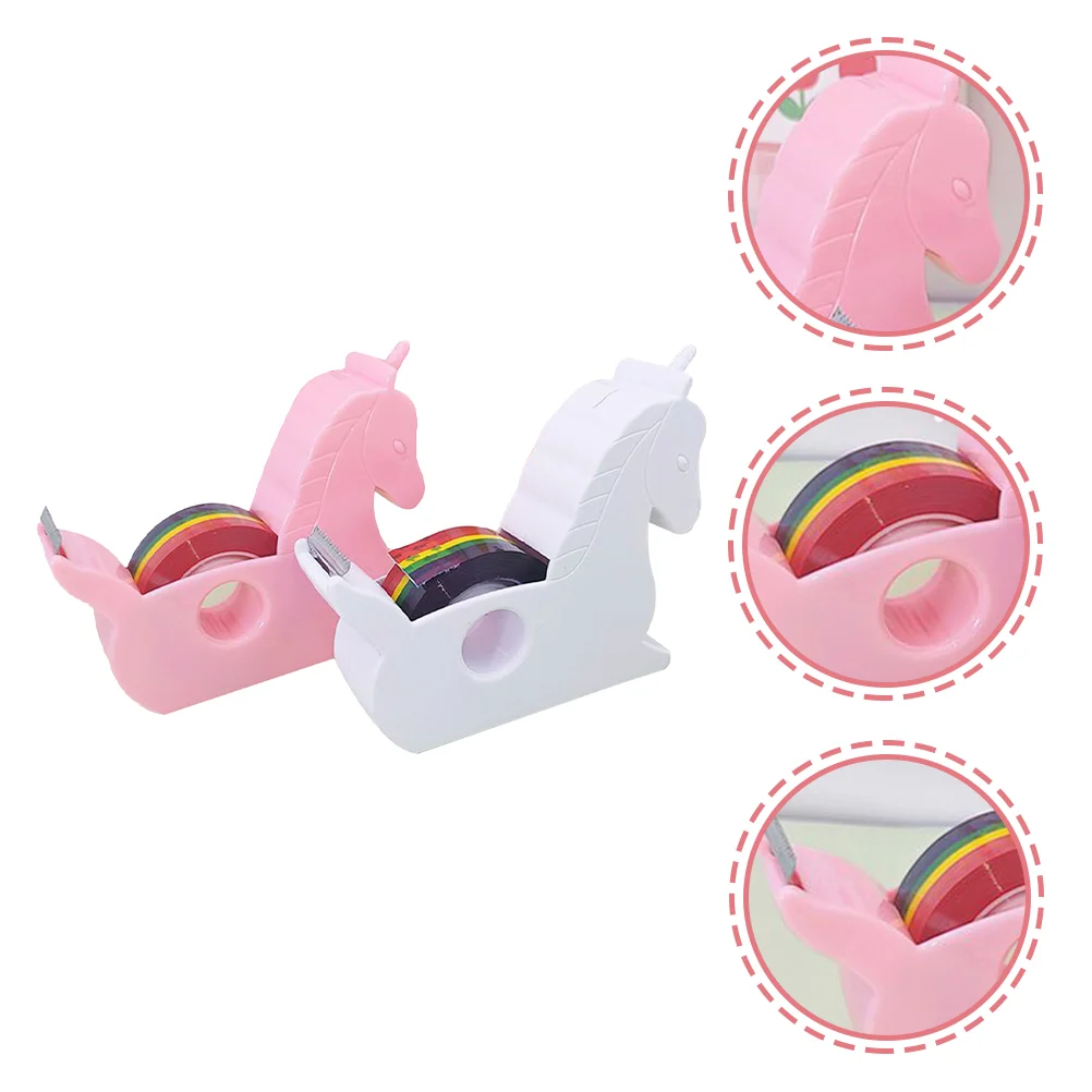 

Small Tape Unicorn Holder Adorable Desk Office Dispenser Cutting Tool Household Stand Lovely