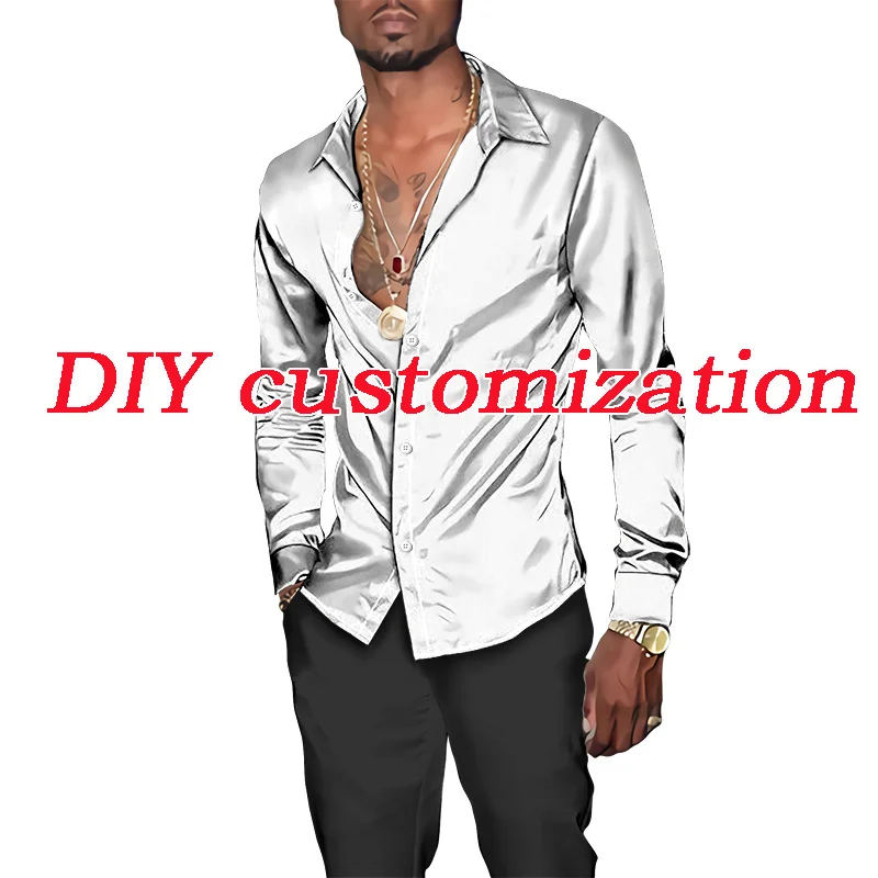 Men's Clothing Custom Top Men's Shirt Turn-down Collar Button Shirts Casual Short/Long Sleeve Cardigan Streetwear Tops DIY
Men's Clothing Custom Top Men's Shirt Turn-down Collar Button Shirts Casual Short/Long Sleeve Cardigan Streetwear Tops DIY