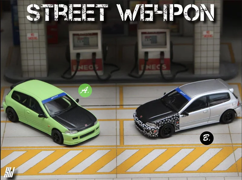 

Street Weapon 1:64 Honda EG6 Thailand Spoon/SPOON TEST Diecast Model Car