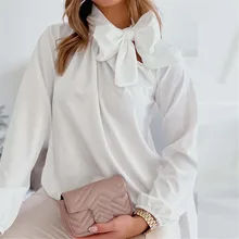 Women's Blouse Solid Color Turtleneck Bow Loose Bottoming Shirt Tops OL Temperament Elegant Autumn Spring Fashion Ladies Tops
Women's Blouse Solid Color Turtleneck Bow Loose Bottoming Shirt Tops OL Temperament Elegant Autumn Spring Fashion Ladies Tops