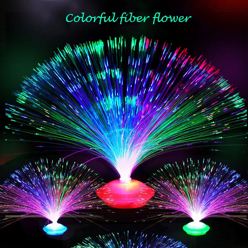 

Optical Fiber Lamp Romantic RGB Colorful LED Colorful Optic Fiber Flower Light Star Sky Shaped Atmosphere Lamp Party Decoration