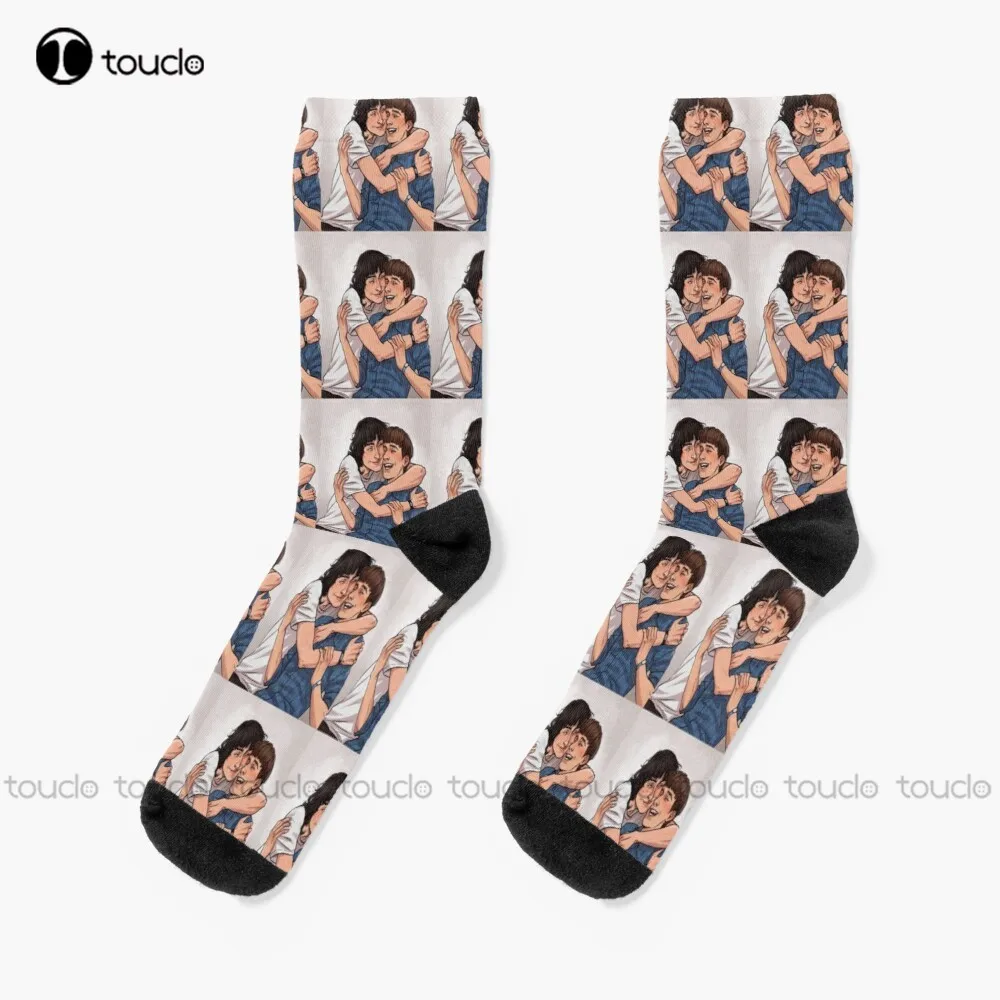 Byler And Will Hugging Socks Funny Art Streetwear Colorful Cartoon Socks 360° Digital Print Christmas New Year Gift Custom Gift 
Byler And Will Hugging Socks Funny Art Streetwear Colorful Cartoon Socks 360° Digital Print Christmas New Year Gift Custom Gift