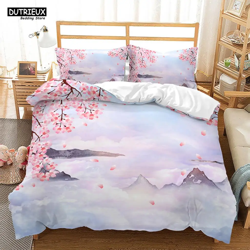 Pink Floral Duvet Cover Japanese Cherry Blossoms Theme Bedding Set Spring Romantic Quilt Cover For Girl Microfiber Bedspread
Pink Floral Duvet Cover Japanese Cherry Blossoms Theme Bedding Set Spring Romantic Quilt Cover For Girl Microfiber Bedspread