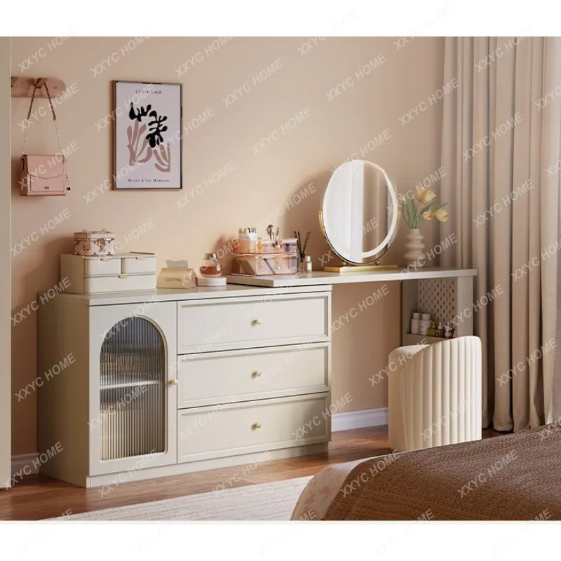Modern Minimalist Dresser Solid Wood Corner Retractable Makeup Table Locker Storage Cabinet
Modern Minimalist Dresser Solid Wood Corner Retractable Makeup Table Locker Storage Cabinet