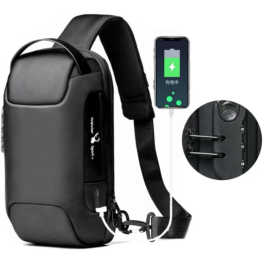 Crossbody Bag for Men, Shoulder Bag with USB Charger Port and Anti Theft Lock, Casual Chest Daypack Messenger Bag for Daily
Crossbody Bag for Men, Shoulder Bag with USB Charger Port and Anti Theft Lock, Casual Chest Daypack Messenger Bag for Daily