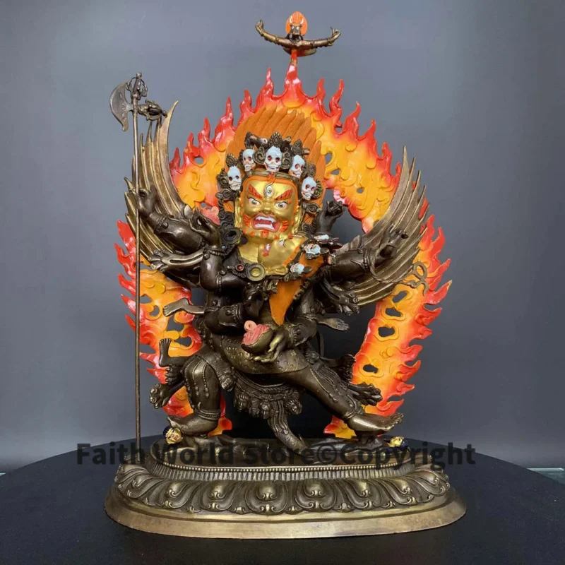 33cm Rare GOOD Nepal Tibet Temple brass Angry Guanyin Nizha HORSE Hayagriva Buddha statue Buddhist hall Worship protection
33cm Rare GOOD Nepal Tibet Temple brass Angry Guanyin Nizha HORSE Hayagriva Buddha statue Buddhist hall Worship protection