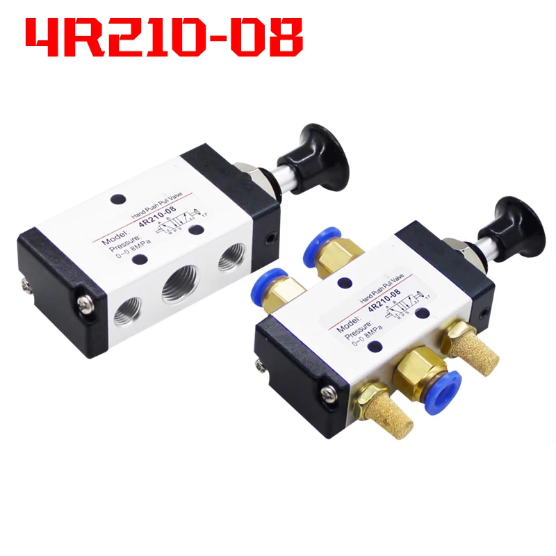 4R210-08 Manual valve 2 Way 5 Position Push and pull Pneumatic switch of directional valve
4R210-08 Manual valve 2 Way 5 Position Push and pull Pneumatic switch of directional valve
