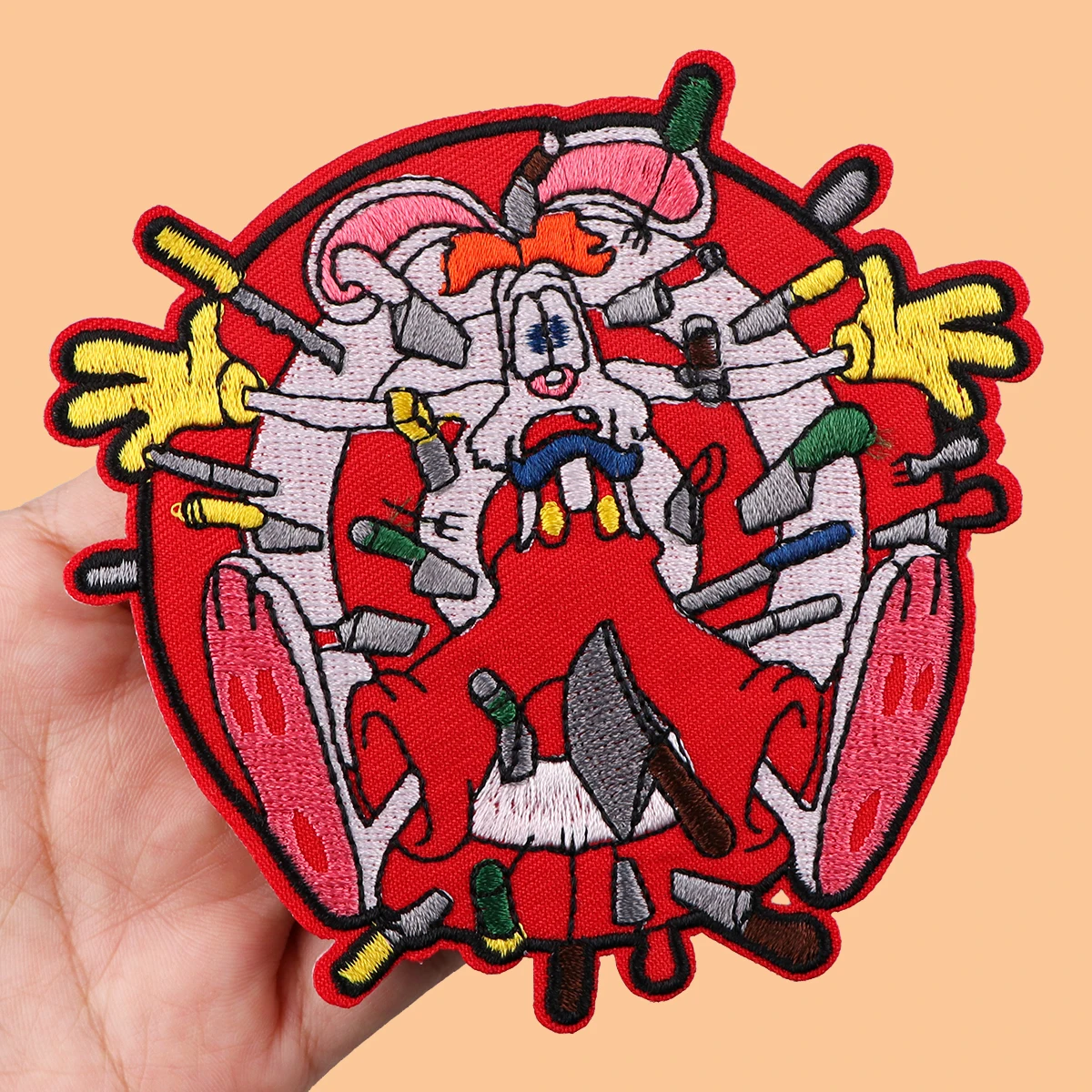 Funny Rabbit Patch Animal Embroidery Patch Iron On Patches DIY Cartoon Embroidered Patches On Clothes Applique Sew Sticker
Funny Rabbit Patch Animal Embroidery Patch Iron On Patches DIY Cartoon Embroidered Patches On Clothes Applique Sew Sticker